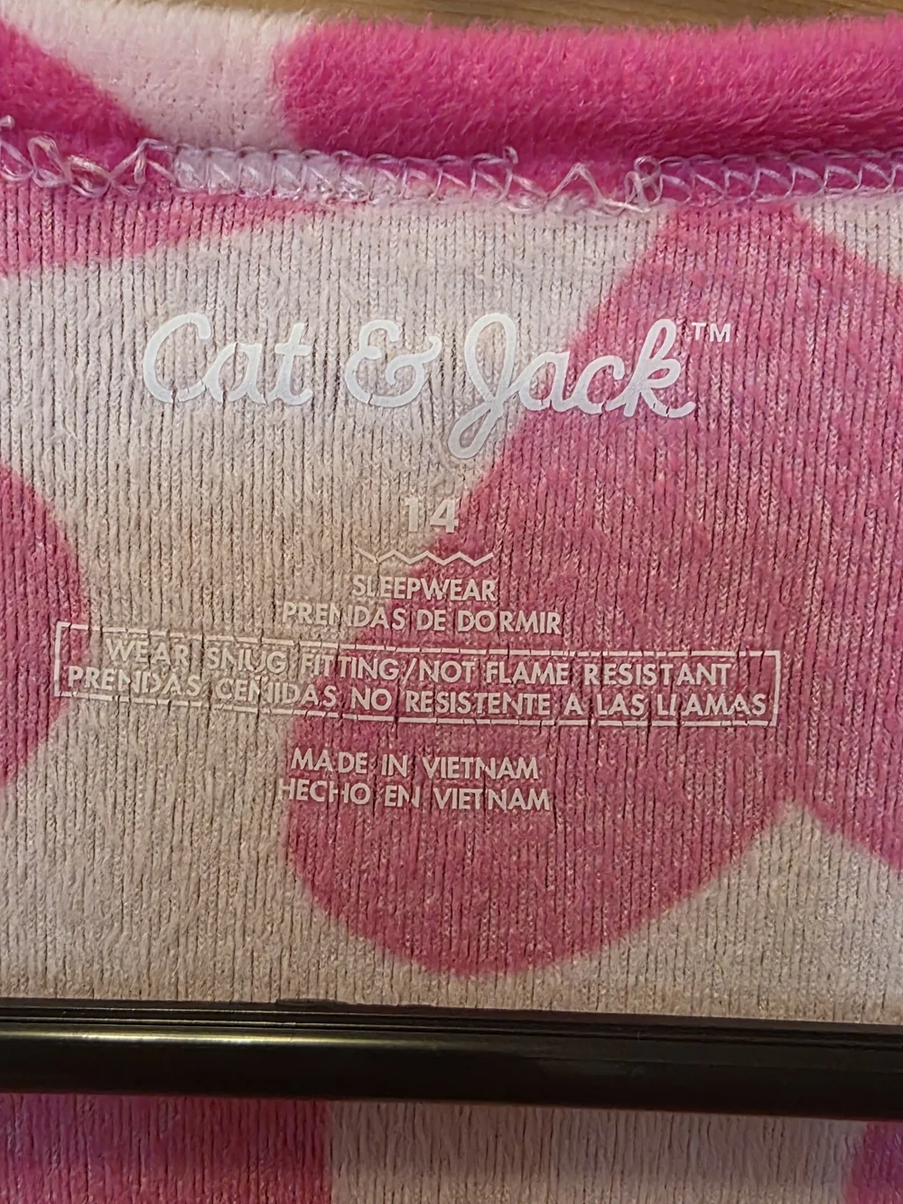 Girl's Cat & Jack Pink Heart Print Pajama Set